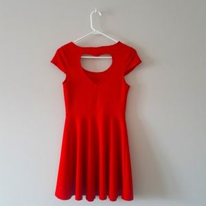 Heart cut out flare Dress